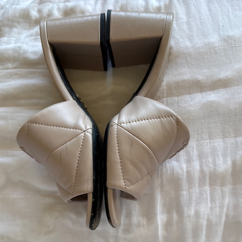 Prada Women's Beige Leather Mules - Picture 4 of 7